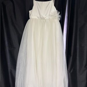 Dessy Collection Cream Kids Formal Dress